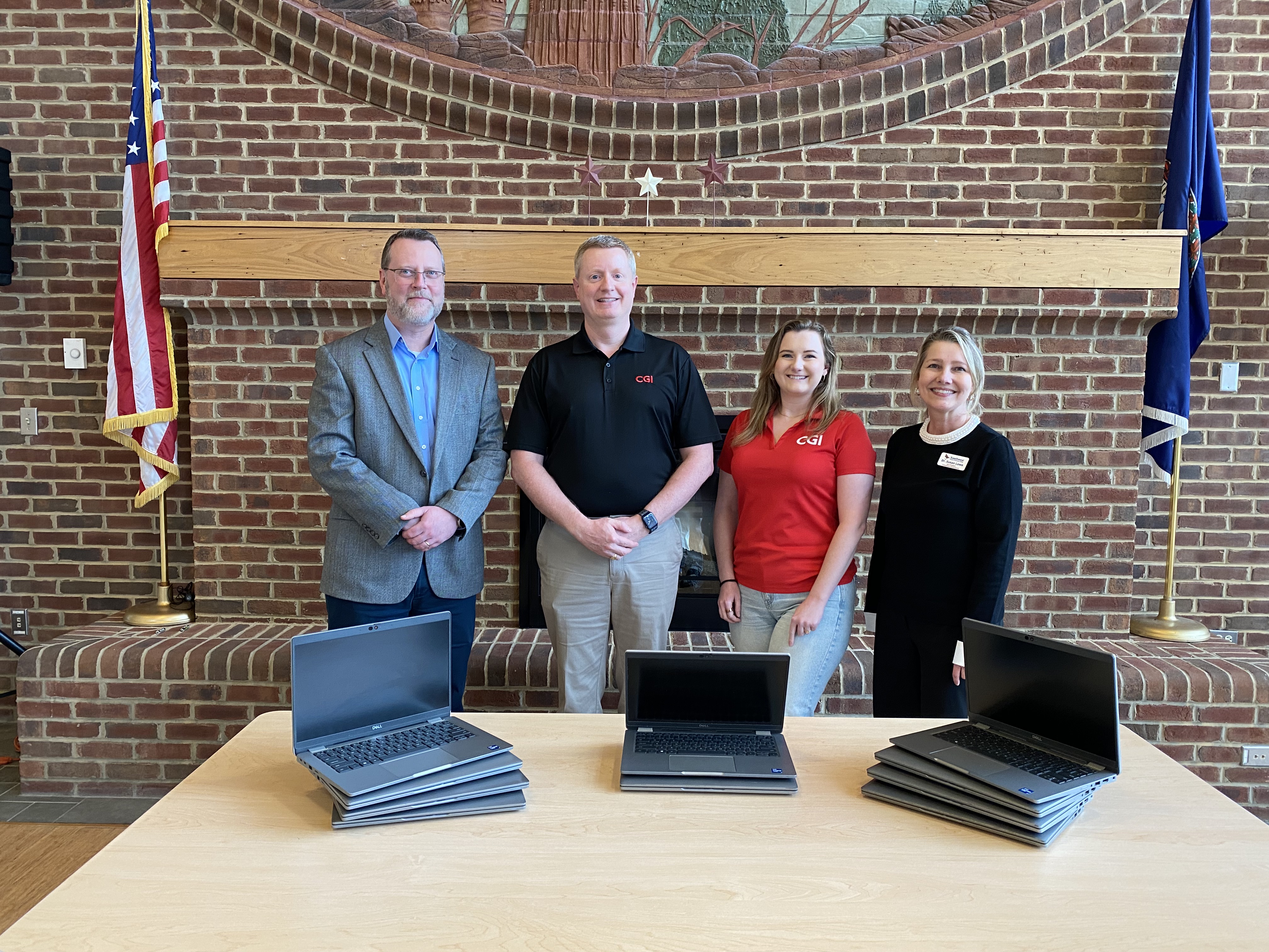 (L-R) Southwest President Dr. Clint Hayes, Bruce Crowder, Vice President Intellectual Property, and Taylor Robinson, Strategic Initiatives Lead, Dr. Susan Lowe, VP of Institutional Advancement