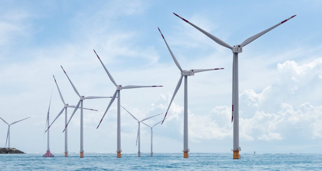 Photo of offshore wind turbines