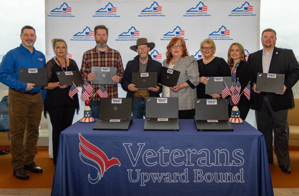 Veterans Upward Bound receives laptops.