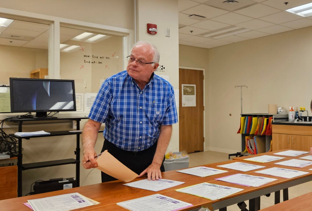 Dr. Norman Rexrode in a classroom setting