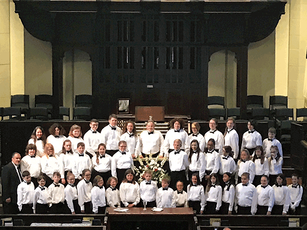 Southwest Virginia Children's Chorus sings for worship at first presbyterian church norfolk virginia